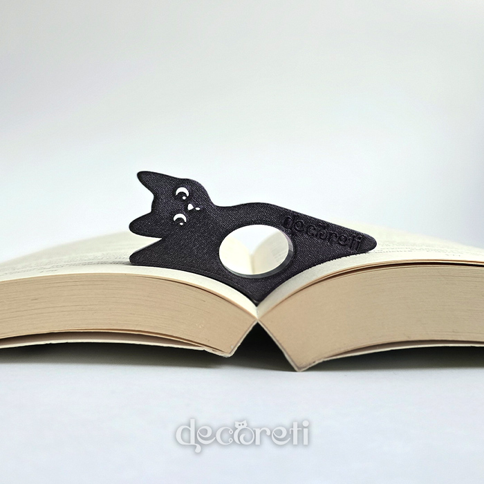 book page holder cat, държач за книжни страници, подарък читател, котка, коте, черно коте
